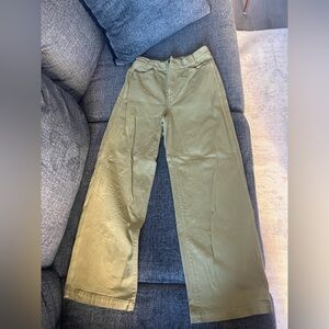 Madewell Green Emmet Wide Leg Pants size 28.